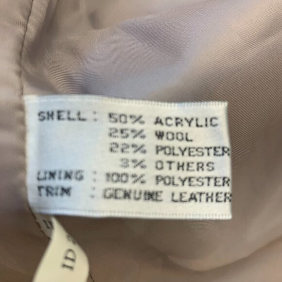 Katy D wool blend jacket coat SZ 14-16 - Leather trim - Toggle buttons - Pockets - Picture 6 of 6